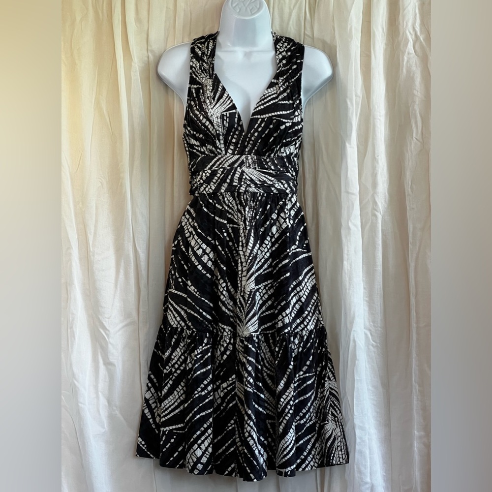 NWT Anthropologie - Plenty by Tracy Reese Black White Printed Tiered Dress